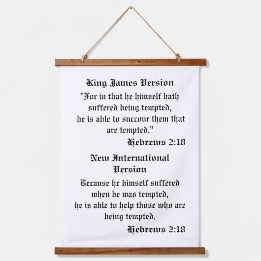 Tapisserie Suspendue Hébreux 2:18 (Recto)