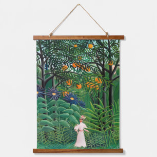 Tapisserie Suspendue Henri Rousseau - Femme marchant dans une forêt exo