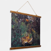 Tapisserie Suspendue Henri Rousseau - Le lion affamé (Angulaire)