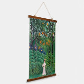 Tapisserie Suspendue Henri Rousseau - Une femme marche dans une forêt e (Angulaire)