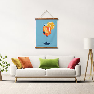 Tapisserie Suspendue Heureuse Heure Italienne Cocktail Vintage Rétro Ab