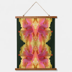 Tapisserie Suspendue Hibiscus coloré Fleur Fermer Abstrait