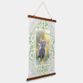 Tapisserie Suspendue Hibiscus & dentelle BLANC (Angulaire)