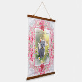 Tapisserie Suspendue Hibiscus & dentelle RED (Angulaire)