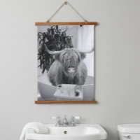 Highland Cow Baignoire Salle de bain Art Amusant A