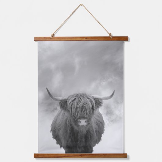 Tapisserie Suspendue Highland Cow Rustic Farmhouse art (Recto)