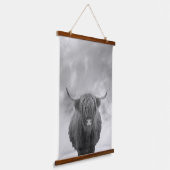 Tapisserie Suspendue Highland Cow Rustic Farmhouse art (Angulaire)