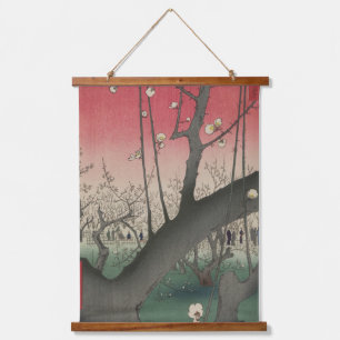 Tapisserie Suspendue Hiroshige Plum Estate Kameido : Japonais vintage