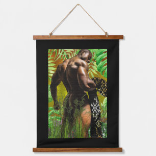 Tapisserie Suspendue Homme africain se baignant 