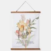 Tapisserie Suspendue Hope-Jeremiah 29:11 orange floral (Recto)
