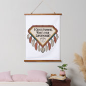 Tapisserie Suspendue I Create Humans. What’s Your Superpower (Chambre à coucher)