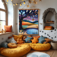 Illustration du paysage nocturne lunaire