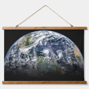 Tapisserie Suspendue Image Mosaïque De La Planète Terre Avec 3 Ouragans