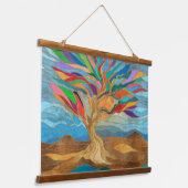 Tapisserie Suspendue Imaginaire de feuillage Arbre de mosaïque (Angulaire)