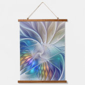 Tapisserie Suspendue Imaginaire Floral, Fleur Fractale Abstraite coloré (Recto)