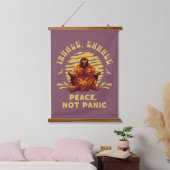 Tapisserie Suspendue Inhale, Exhale Peace, Not Panic Bigfoot Meditation (Chambre à coucher)