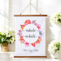 Inhale Exhale Yoga Citation Florale