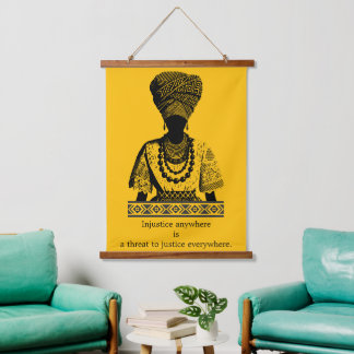 Tapisserie Suspendue Injustice Anywhere Justice Everywhere Wood Wall 