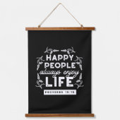 Tapisserie Suspendue Inspirational Christian Quote from Proverbs 15:15 (Recto)