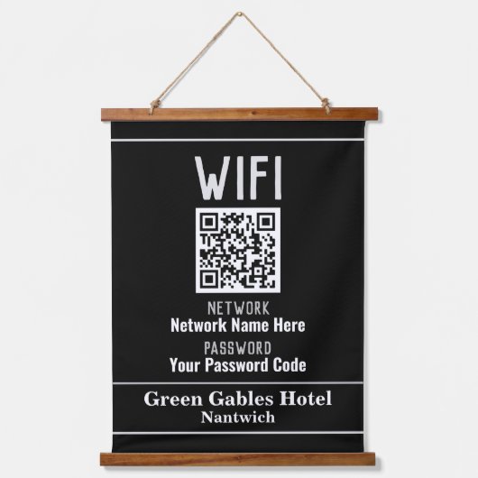 Tapisserie Suspendue Instructions WiFi avec code QR (Recto)