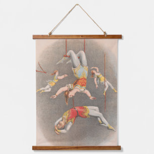 Tapisserie Suspendue Interprètes De Trapeze Hommes Et Femmes