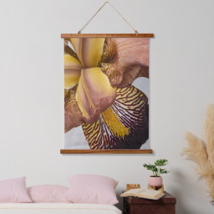 Tapisserie Suspendue Iris Barbu Fleur Jaune et Violet