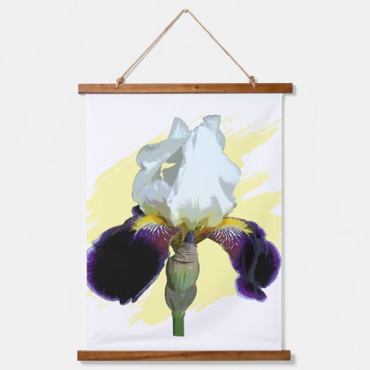 Tapisserie Suspendue Iris pourpre et blanc (Recto)