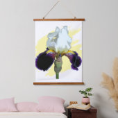 Tapisserie Suspendue Iris pourpre et blanc (Chambre à coucher)