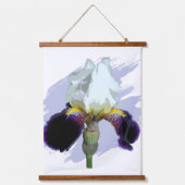 Tapisserie Suspendue Iris violet et blanc (Recto)