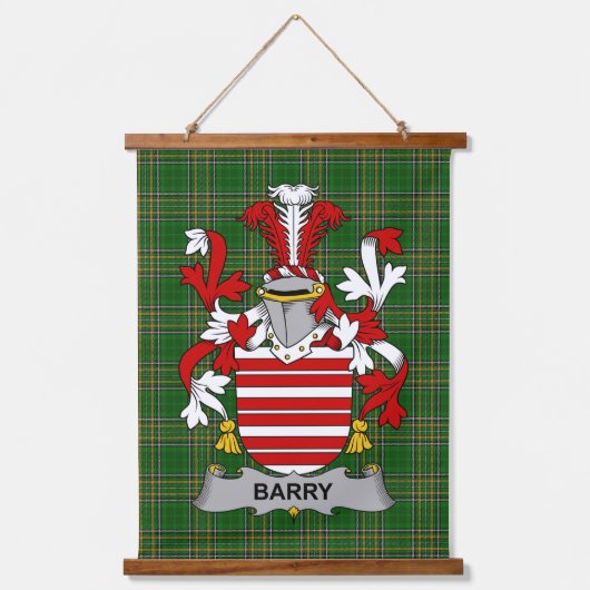 Tapisserie Suspendue Irish Barry Coat of Arms Family Crest (Recto)