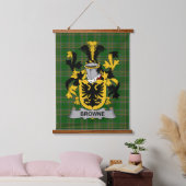 Tapisserie Suspendue Irish Browne Coat of Arms Family Crest (Chambre à coucher)