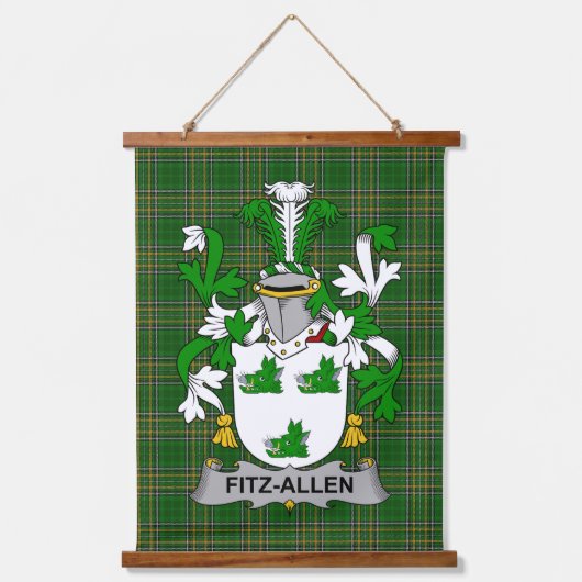 Tapisserie Suspendue Irish Fitz-Allen Coat of Arms Family Crest (Recto)