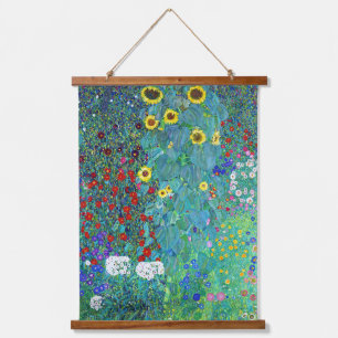Tapisserie Suspendue Jardin agricole avec tournesols, Gustav Klimt