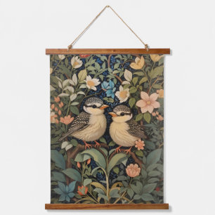 Tapisserie Suspendue Jardin botanique de deux mignons bébés oiseaux