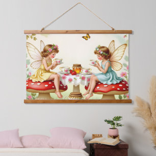 Tapisserie Suspendue Jardin de pique-nique fée florale vintage
