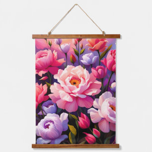 Tapisserie Suspendue Jardin de printemps Zen lever de soleil Fleur rose