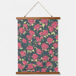 Tapisserie Suspendue Jardin de roses romantique