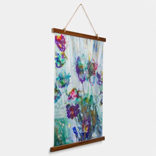 Tapisserie Suspendue Jardin des colibris Peinture abstraite (Angulaire)