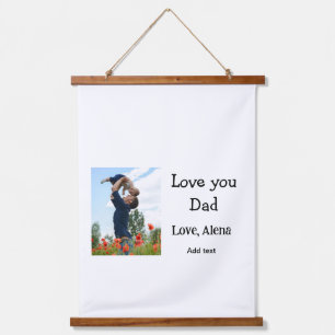 Tapisserie Suspendue Je t'aime papa fête des pères élégant ajouter du t
