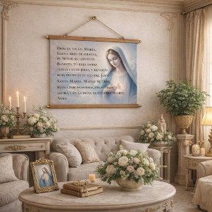 Tapisserie Suspendue Je vous salue Marie espagnol