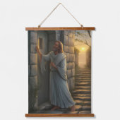 Tapisserie Suspendue Jésus frappe à une porte rustique (Recto)