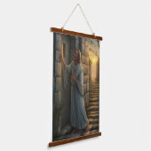 Tapisserie Suspendue Jésus frappe à une porte rustique (Angulaire)