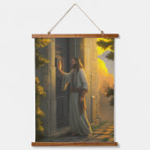 Tapisserie Suspendue Jésus frappe à une porte rustique (Recto)