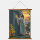 Tapisserie Suspendue Jésus frappe à une porte rustique (Recto)