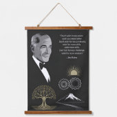 Tapisserie Suspendue Jim Rohn Motivational Citation Poster Noir et Or (Recto)