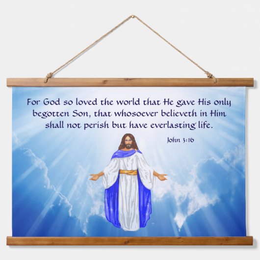 Tapisserie Suspendue John 3:16 (Devant)