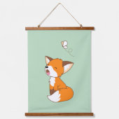 Tapisserie Suspendue Joli Petit Fox Vert Sleepy (Recto)