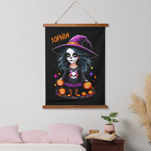 Tapisserie Suspendue Jolie Adorable Kawaii Halloween sorcière