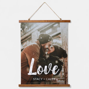 Tapisserie Suspendue Jolie Chalk Script Love Couple Photo