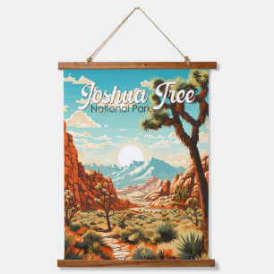 Tapisserie Suspendue Joshua Tree National Park Illustration Retro